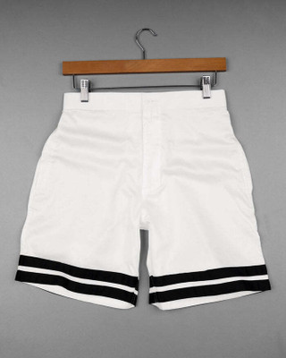 french crown Striped Men Black Regular Shorts