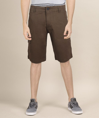 WROGN Solid Men Green Cargo Shorts