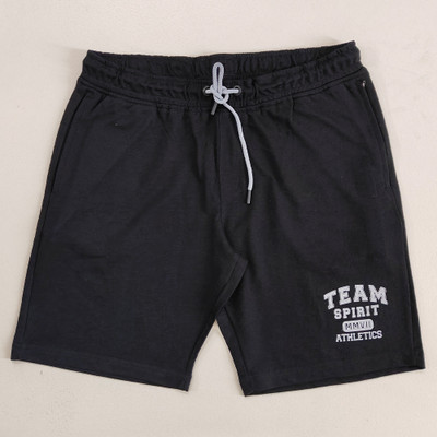 Cold Play Self Design Men Black Casual Shorts