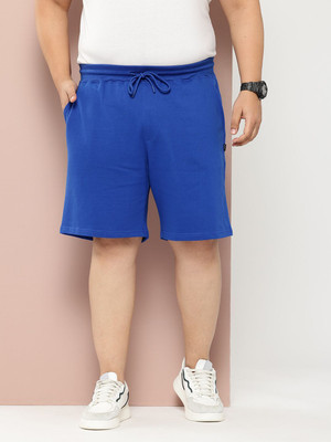 Sztori Solid Men Blue Basic Shorts
