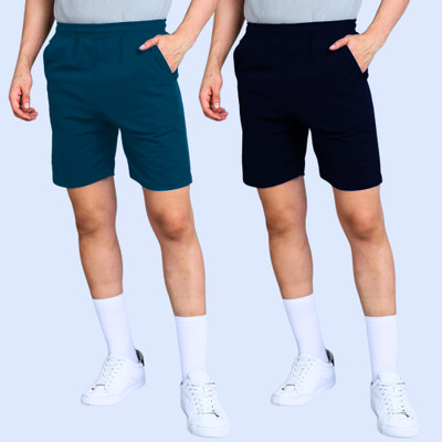 RK Costing Solid Men Dark Blue, Blue Regular Shorts