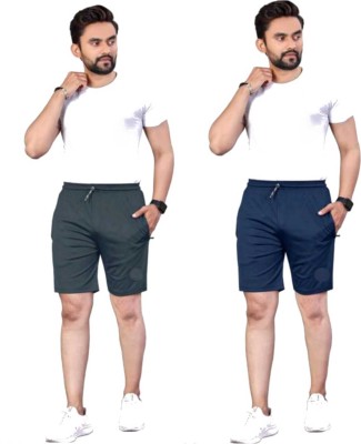 siddu Solid Men Multicolor Running Shorts, Night Shorts, Regular Shorts, Casual Shorts, Gym Shorts