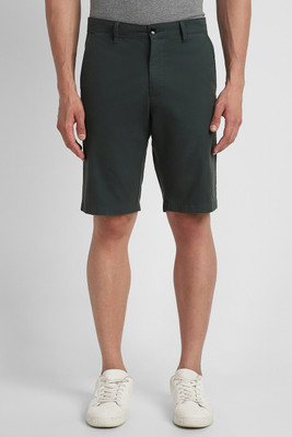 Allen Solly Solid Men Green Regular Shorts