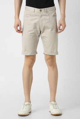 PETER ENGLAND Solid Men Grey Regular Shorts