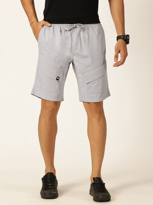 Thomas Scott Solid Men Grey Casual Shorts