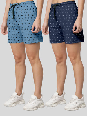 RIOCREATION Printed Women Multicolor Regular Shorts