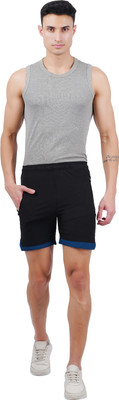 jocker Solid Men Black Basic Shorts