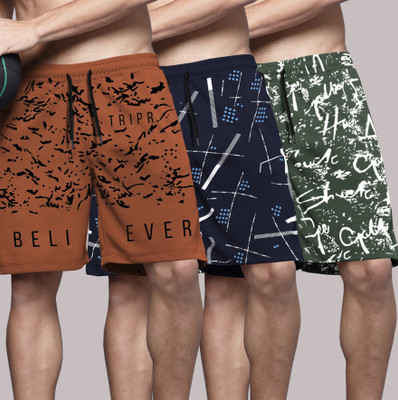 TRIPR Printed Men Multicolor Regular Shorts