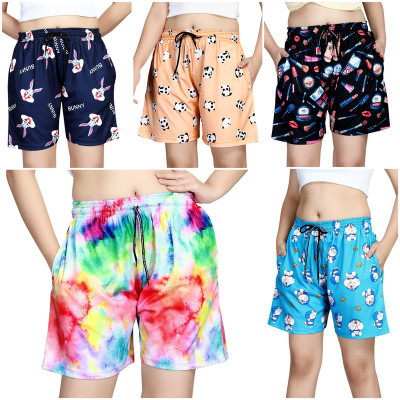 Exitro Printed Women Multicolor Basic Shorts