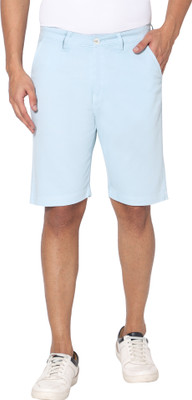 VAKKO MODE Solid Men Light Blue Casual Shorts