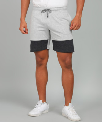 METRONAUT Men's Solid Regular Short Solid Men Grey Regular Shorts