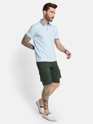 Octave Solid Men Blue Regular Shorts