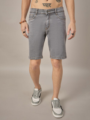 STUDIO NEXX Solid Men Denim Grey Denim Shorts