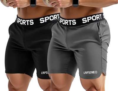 Lripsome Solid Men Black, Grey Boxer Shorts