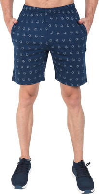 Zeffit Printed Men Blue Bermuda Shorts