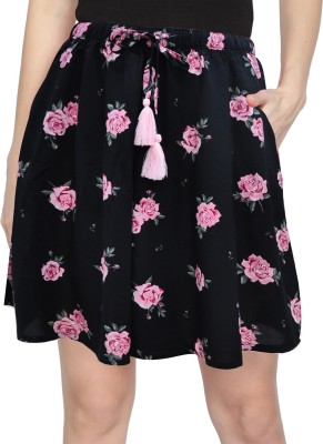 BSTORIES Printed Women Black, Pink Culotte Shorts