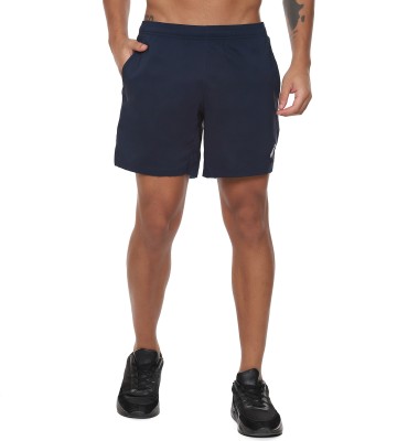 Asics Solid Men Blue Sports Shorts