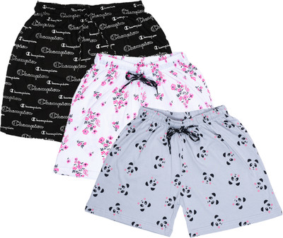 POWERmerc Printed Women Multicolor Casual Shorts
