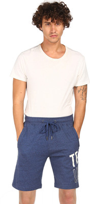 U.S. POLO ASSN. Solid Men Blue Denim Shorts