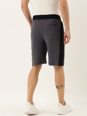 ARISE BY BEROE Solid Men Grey Chino Shorts, Casual Shorts