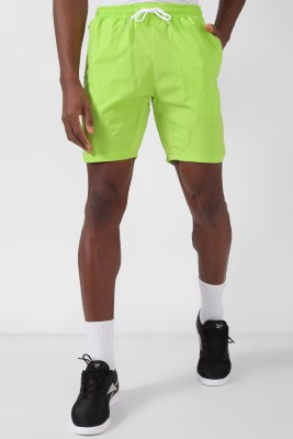 REEBOK Solid Men Green Regular Shorts