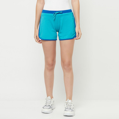 UNICUS APPAREL Solid Women Light Blue Regular Shorts