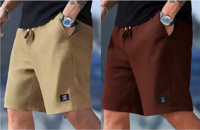 Venner Fashion Solid Men Beige Running Shorts