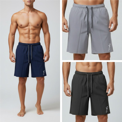 VibePulse Printed Men Blue, Grey, Dark Grey Regular Shorts