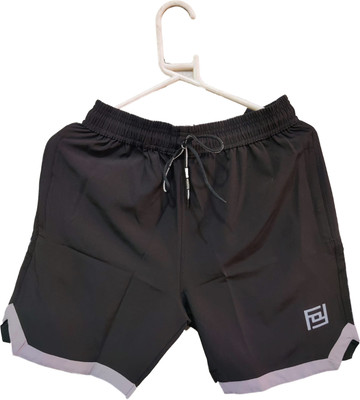 FitInOutFit Solid Men Black Running Shorts