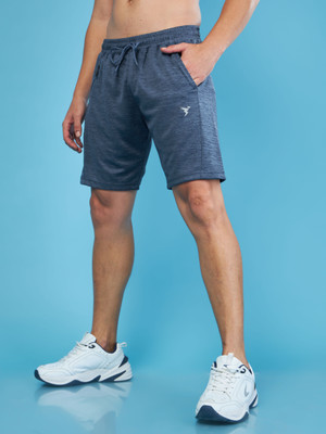TECHNOSPORT Self Design Men Blue Sports Shorts