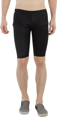 Burdy Solid Men Black Cycling Shorts
