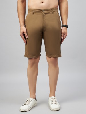 STUDIO NEXX Solid Men Brown Regular Shorts