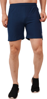 FITRIX7 Solid Men Blue Cycling Shorts