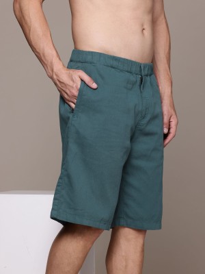 Roadster Solid Men Blue Chino Shorts