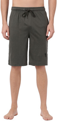 JOCKEY Solid Men Dark Green Regular Shorts