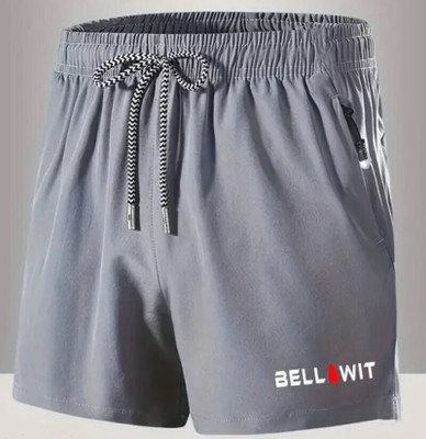 Bellwit Solid Men Grey Casual Shorts