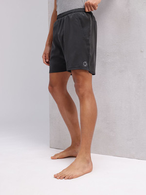HRX by Hrithik Roshan Solid Men Black Regular Shorts