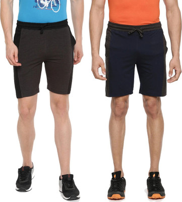 Dollar Solid Men Blue, Multicolor Bermuda Shorts
