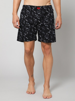 CANTABIL Printed Men Black Boxer Shorts
