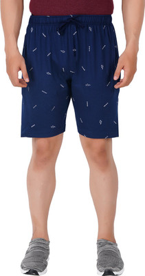 Guide Printed Men Blue Bermuda Shorts