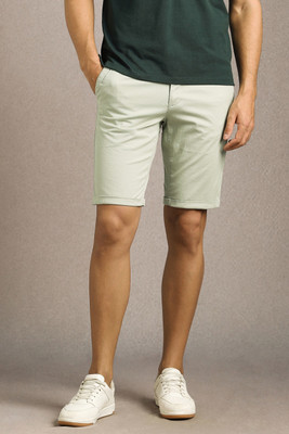LOUIS PHILIPPE Solid Men Green Casual Shorts