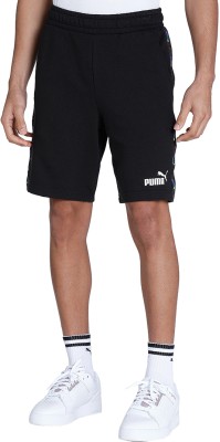 PUMA Solid Men Black Sports Shorts