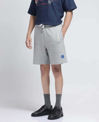 RARE RABBIT Solid Men Grey Basic Shorts