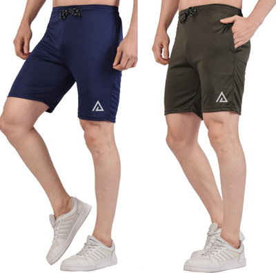 ASR Solid Men Multicolor Regular Shorts