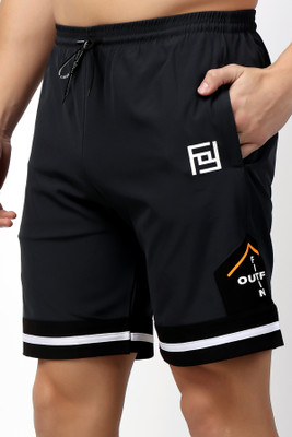 Keenuu Printed Men Grey Running Shorts