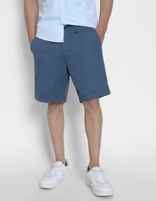 American Eagle Solid Men Blue Casual Shorts