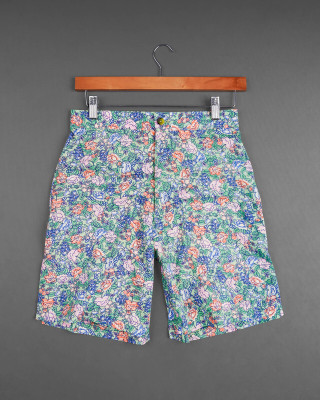 french crown Self Design Men Grey Casual Shorts
