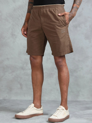 bEEVEE Solid Men Brown Regular Shorts