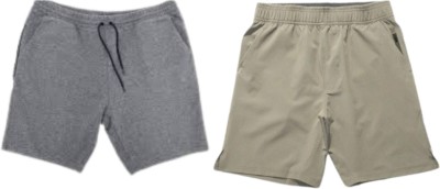 Omdk Solid Men Grey Sports Shorts