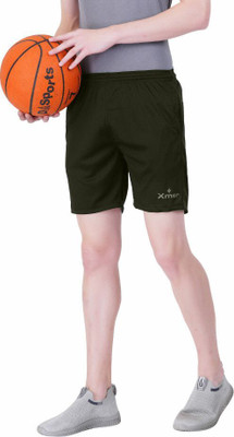 Xmer Solid Men Dark Green Regular Shorts